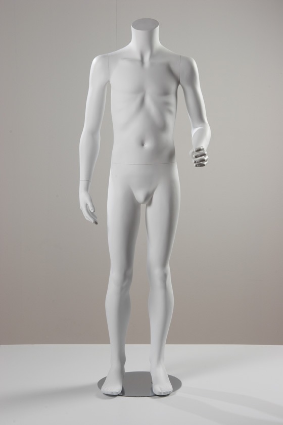 Schaufensterfigur "Style" Junge ohne Kopf 6-8 Jahre,  Farbe: weiß