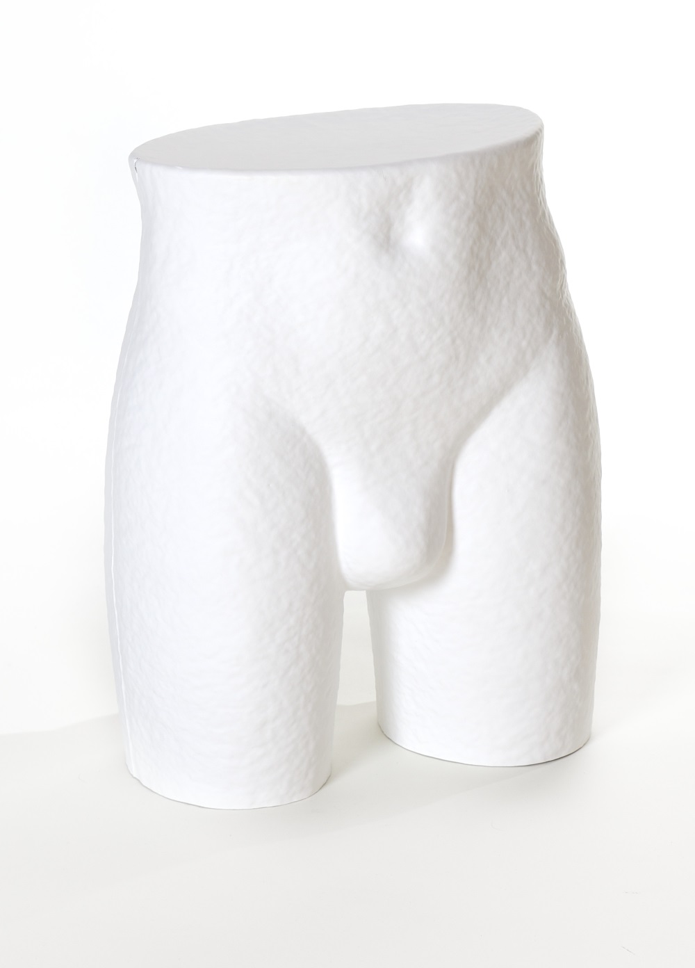 Hüfttorso Herr aus Pappmaché, Konfektionsgröße 46, Farbe weiß
