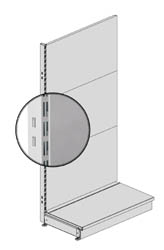 Grundelement Wandregal glatt, Höhe 196cm, Länge 100cm