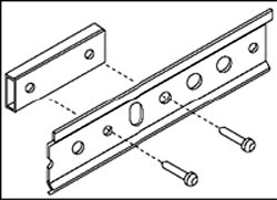 Montageschiene 200cm für Wandpanneele round & square