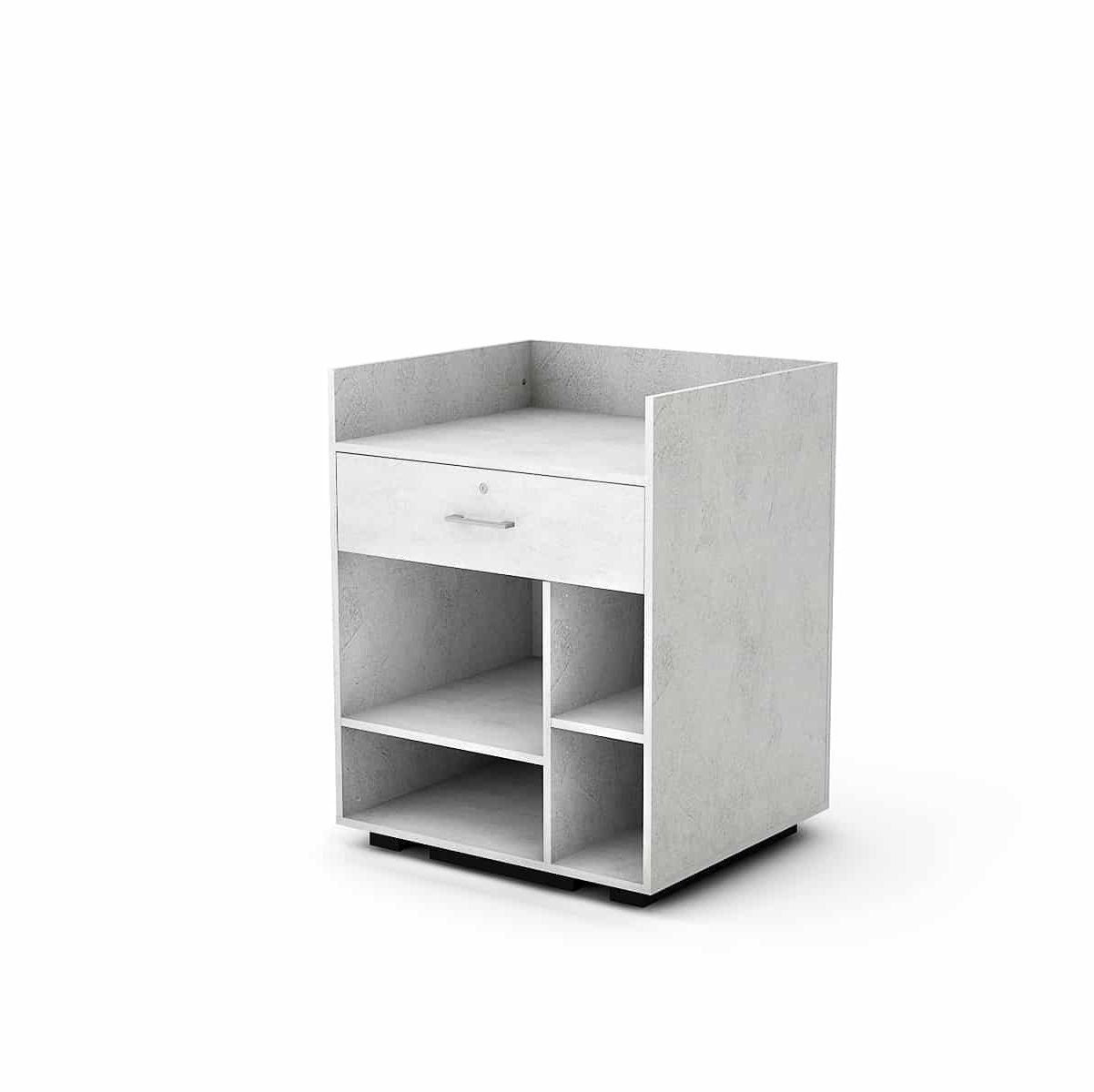 Kassentisch Zero Mini Rückseite, Unterteilung