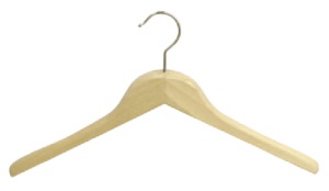 Holz-Jackenbügel gewinkelt mit breiter Schulter