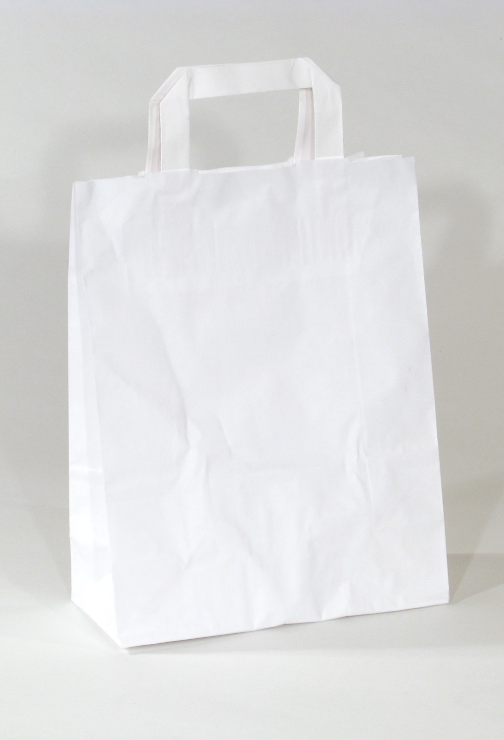 Papier-Tasche "Shopper", div. Formate, Farben: weiß, braun