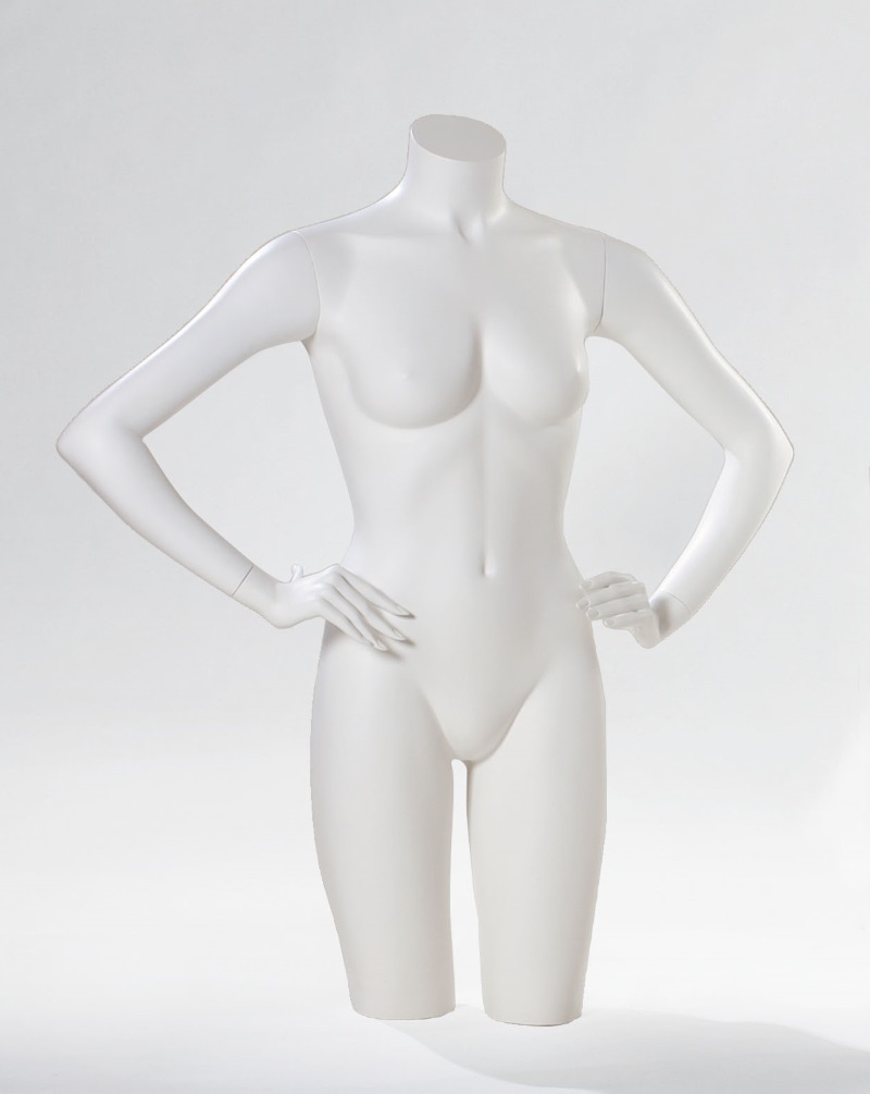 Damenbüste mit gewinkelten Armen "Style", Farbe weiß