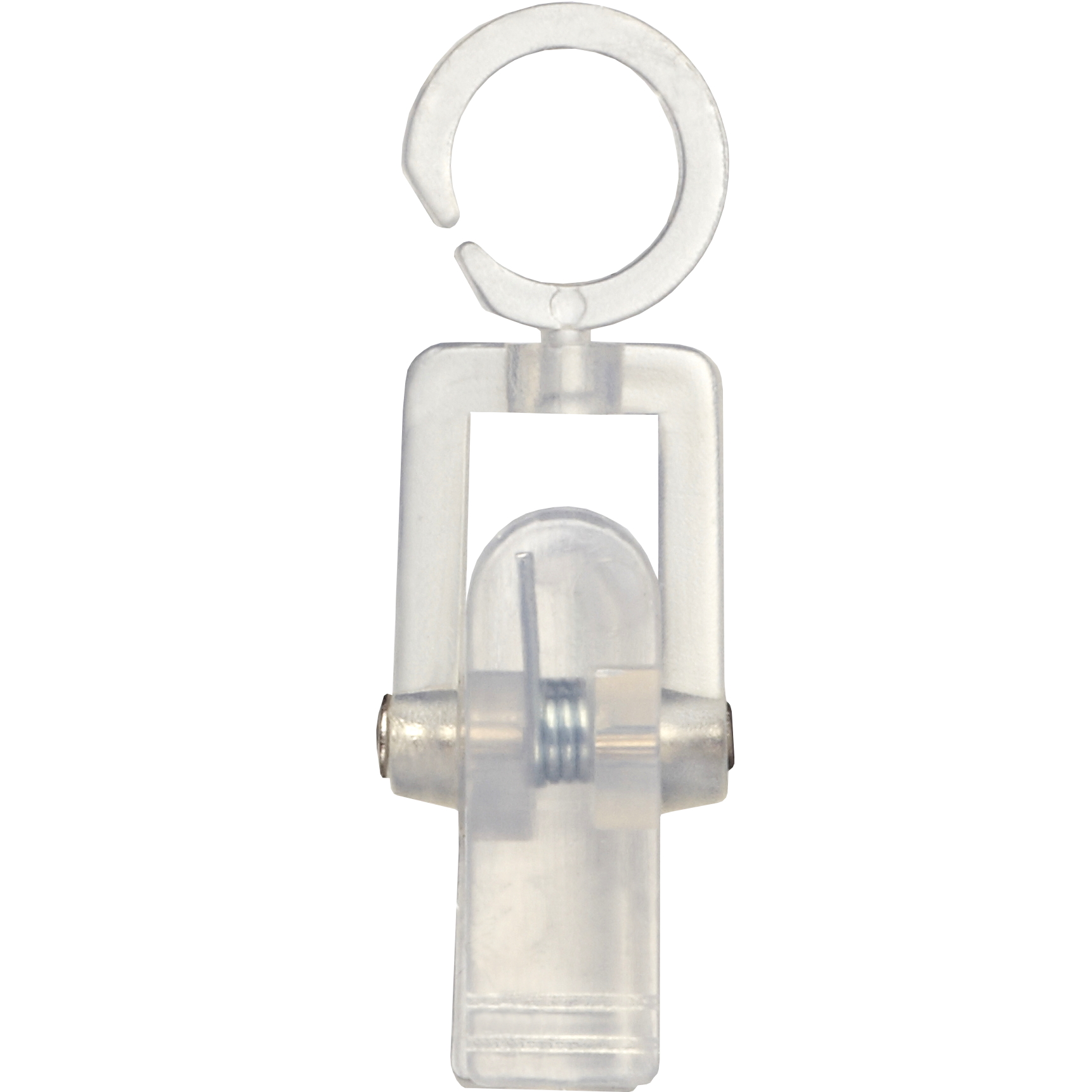 Accessoire-Klammer,Größe 2,5/5cm, Haken drehbar, Innendurchmesser 11mm, Farbe transparent
