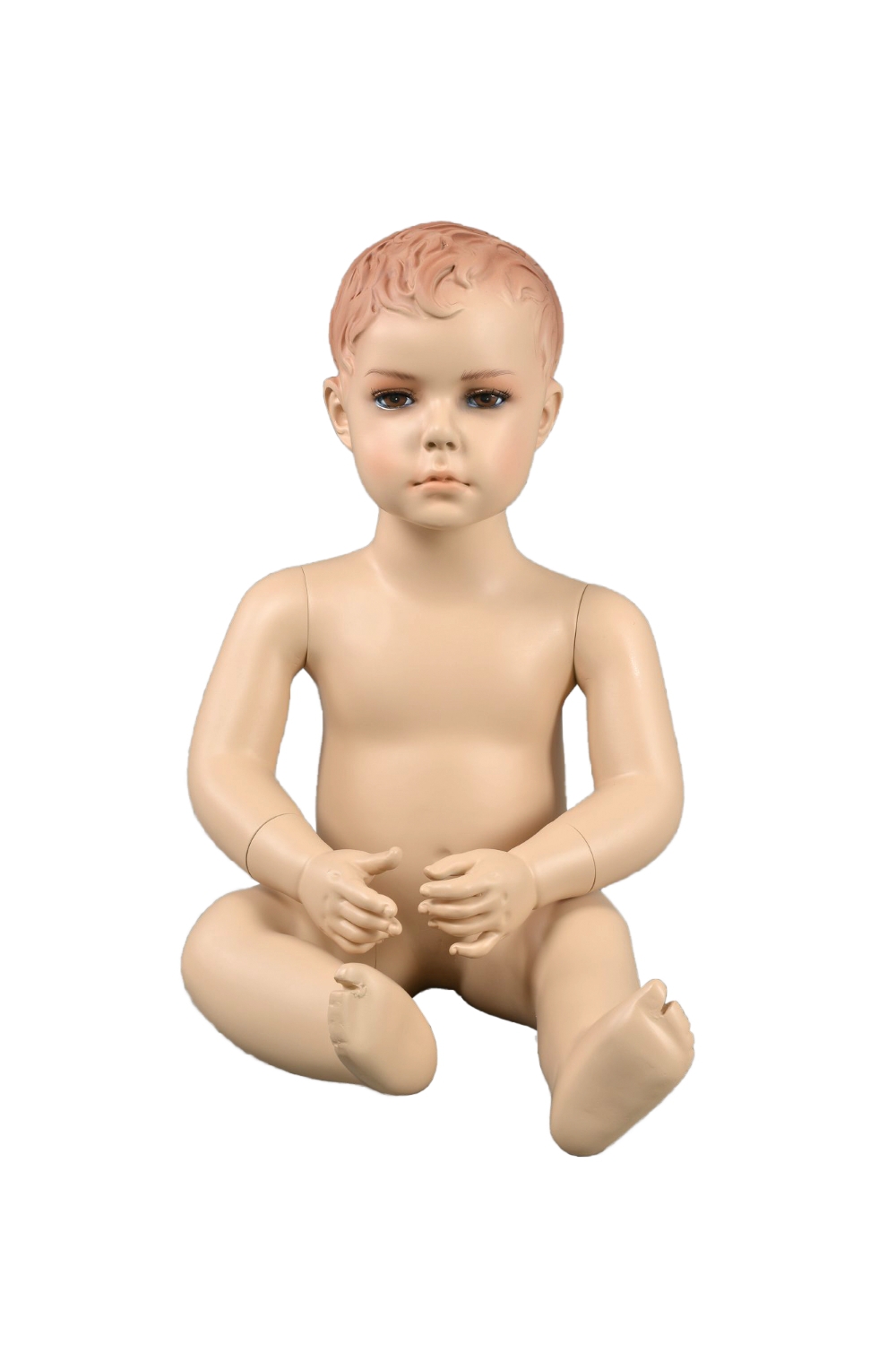 Schaufensterfigur "Bodysculpt" EVO2 Junge 1 Jahr sitzend hautfarbe