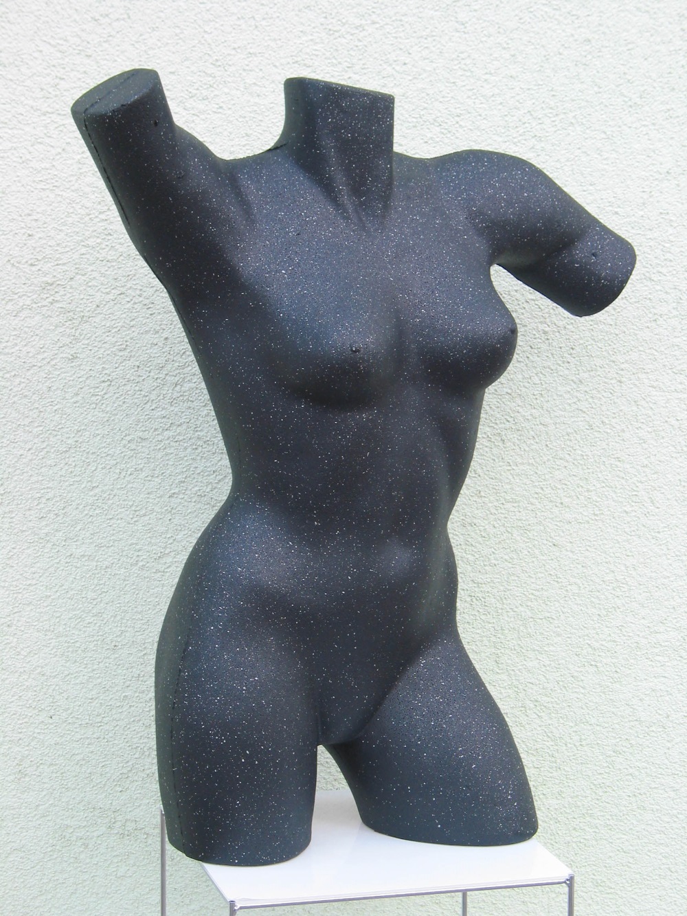 Styrophor Damen-Torso, dunkel Granitdekor