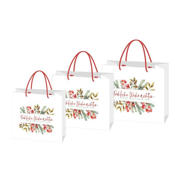Papiertasche "Mistletoe", div. Größen