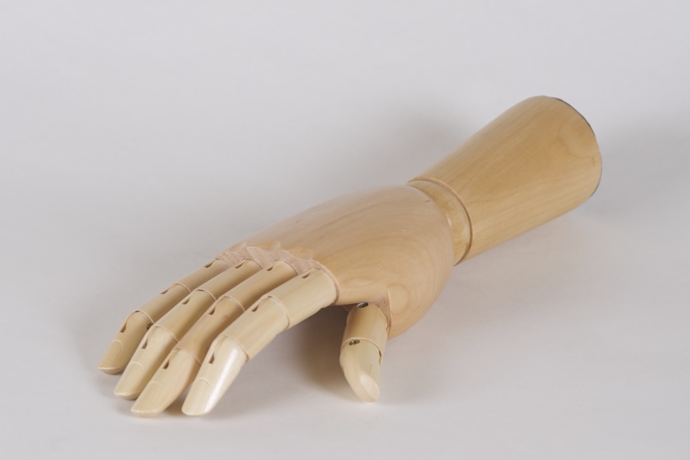 Herren-Holzhand beweglich Höhe 33cm