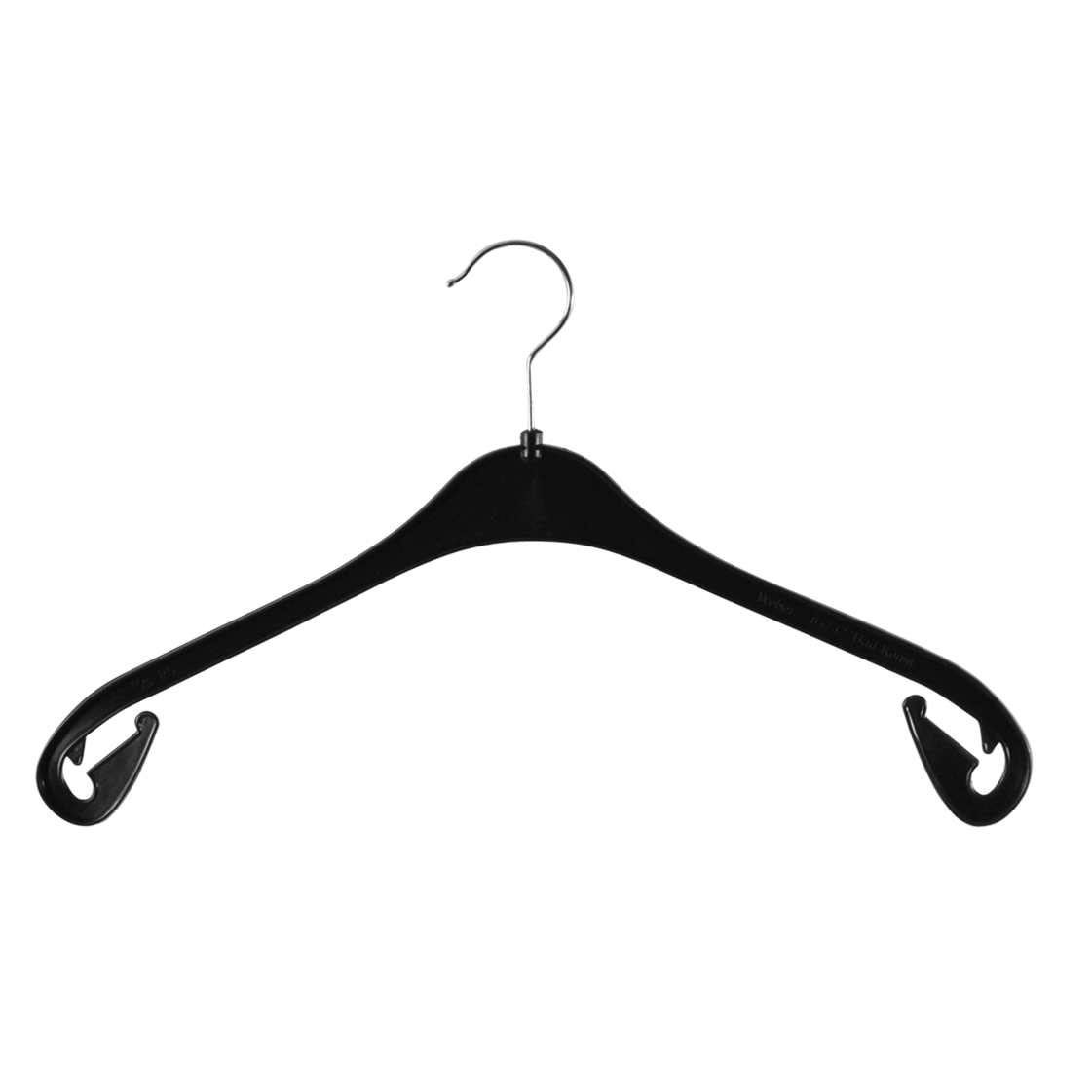 Kunststoff-Kleiderbügel schwarz, 43cm