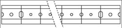 Montageschiene 200cm für Wandpanneele round & square