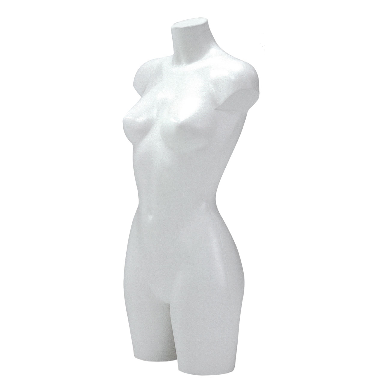 Damenbüste aus Kunststoff weiß