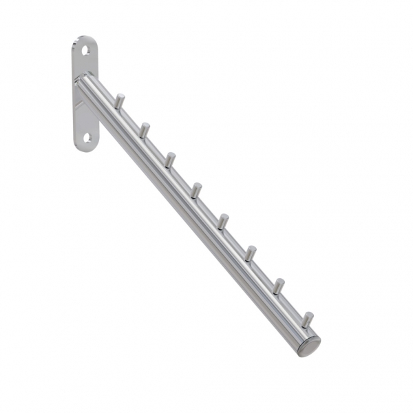 Schräger Arm 33,5cm zur Wandmontage, verchromt