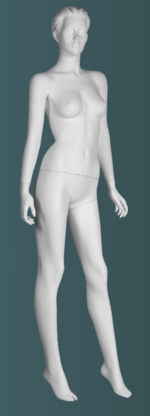 VERMIETUNG Schaufensterfigur "MOS" Dame mit Kopf, weiß