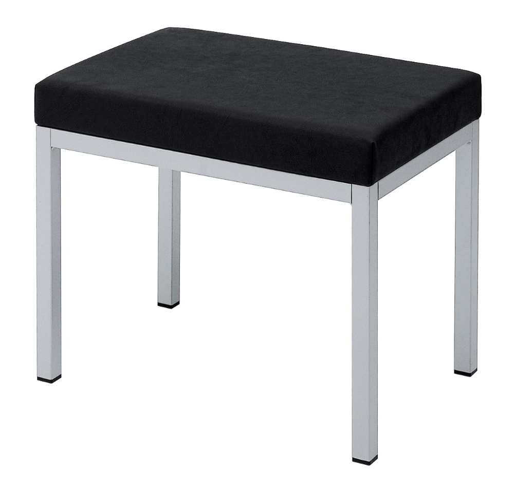 Sitzbank klein, Sitzfläche 60x40cm, Kunstleder schwarz, Höhe 48cm