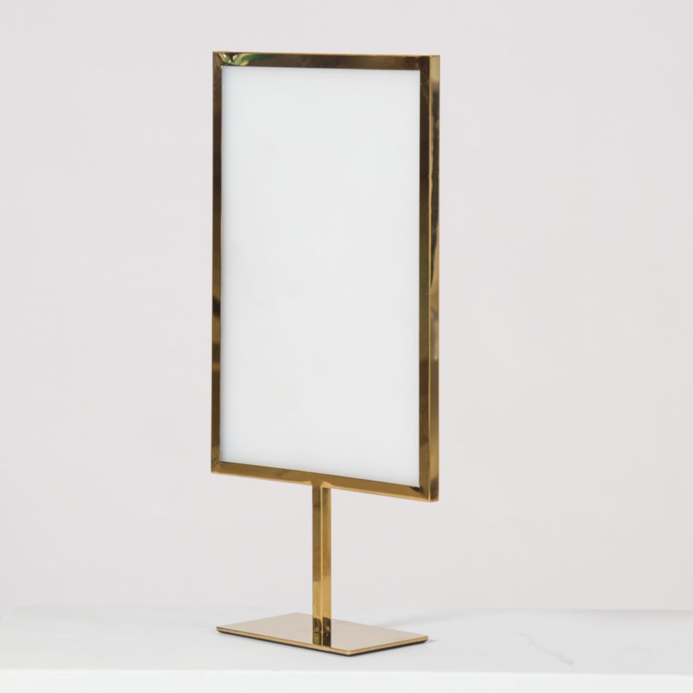 Display-Plakathalter DIN A4 Hochformat – SILBER oder GOLD